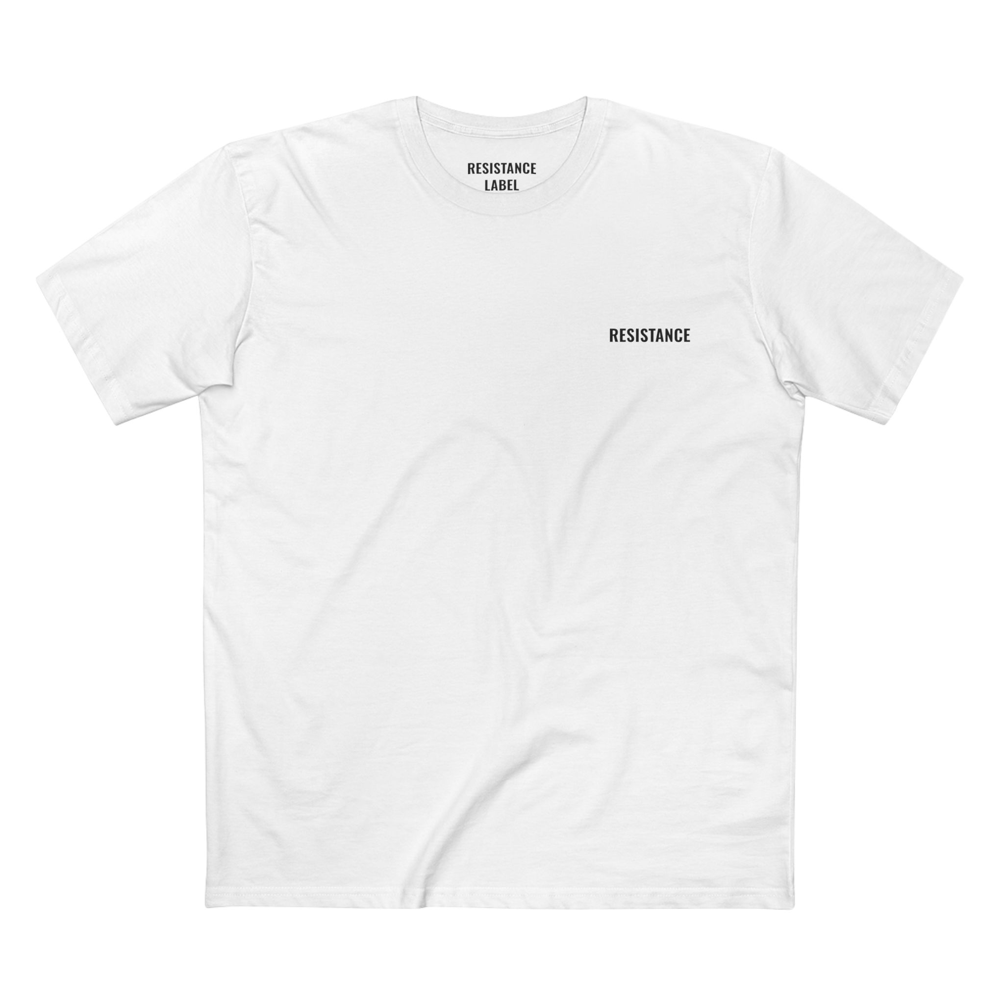 Resistance Minimalist Tee — Chest Text Graphic Top - Image 2