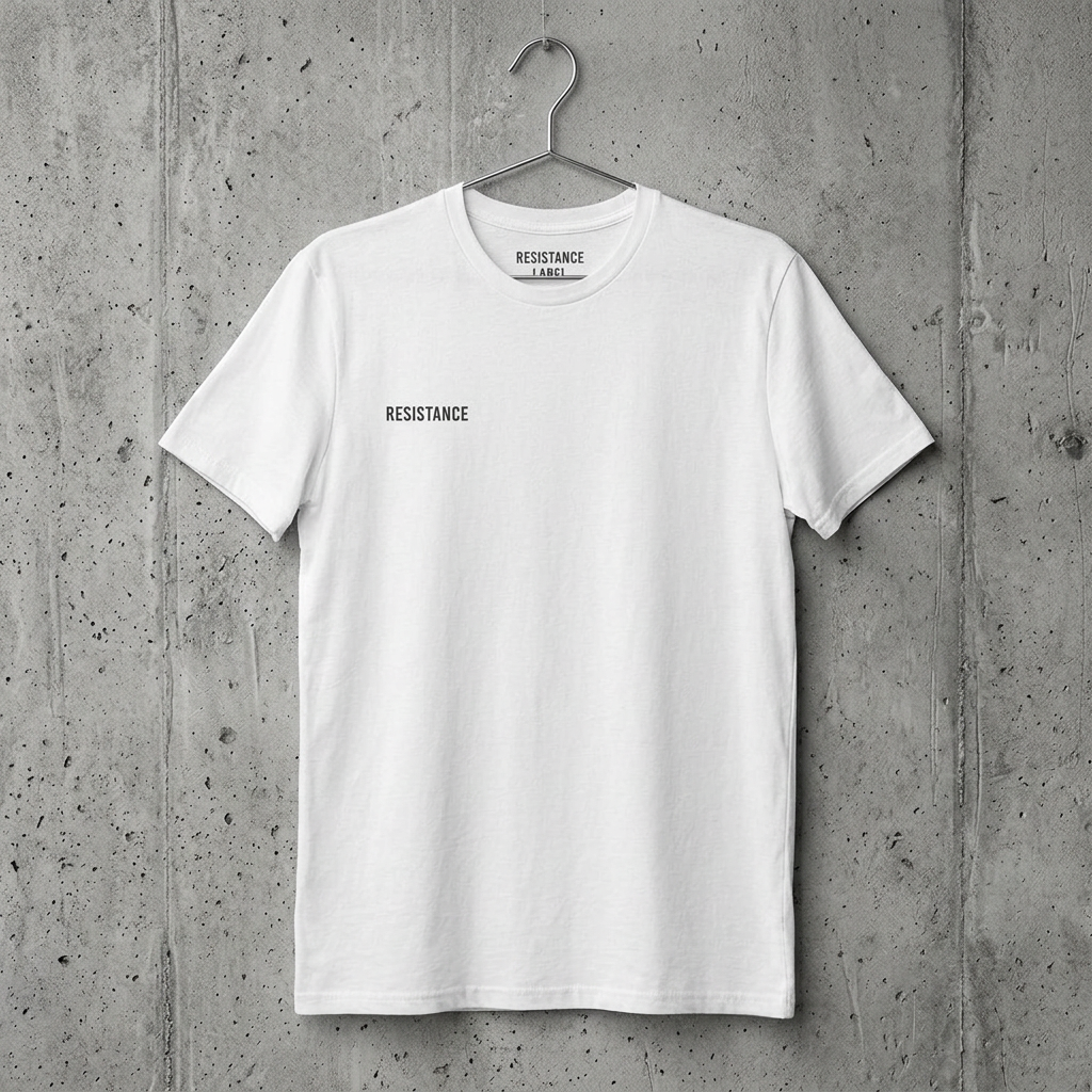 Resistance Chest Logo T-Shirt | White - Image 5