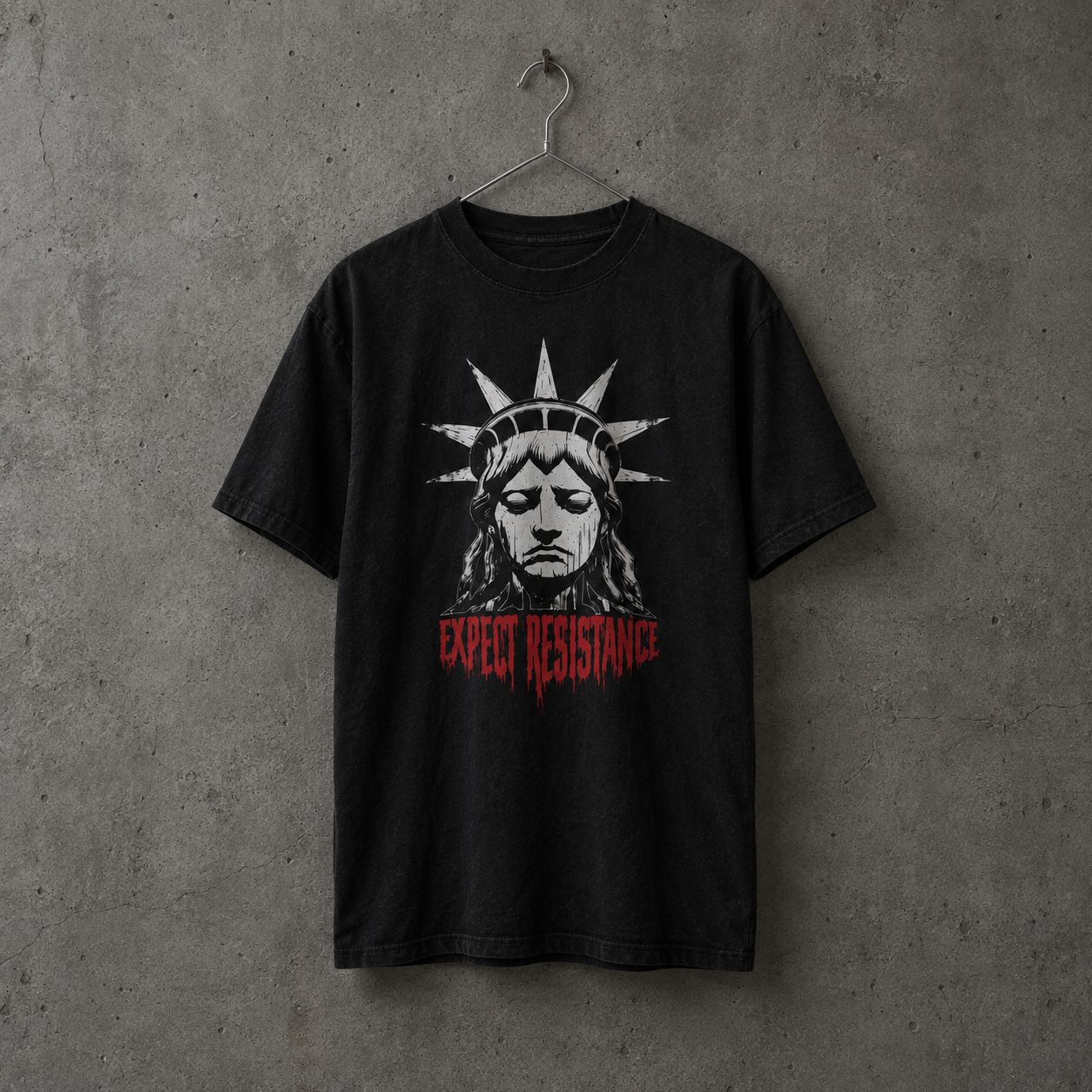 Expect Resistance T-Shirt | Black/Red - Image 5