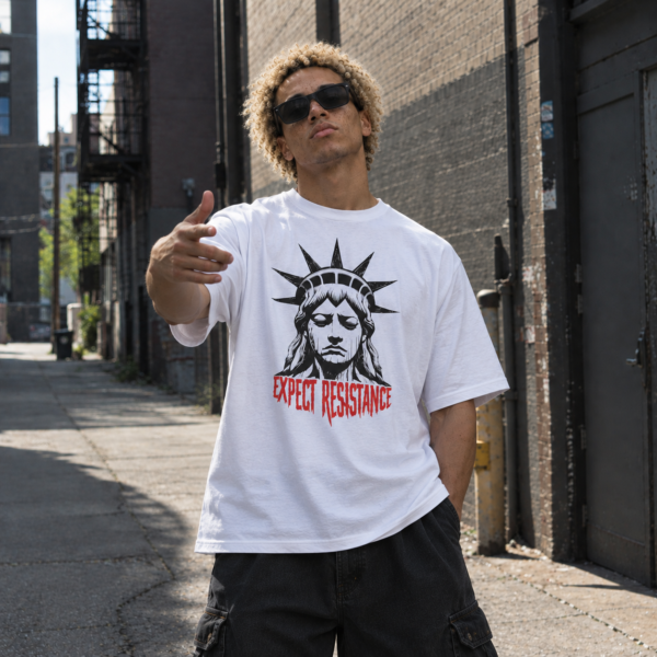 Expect Resistance T-Shirt | White/Red