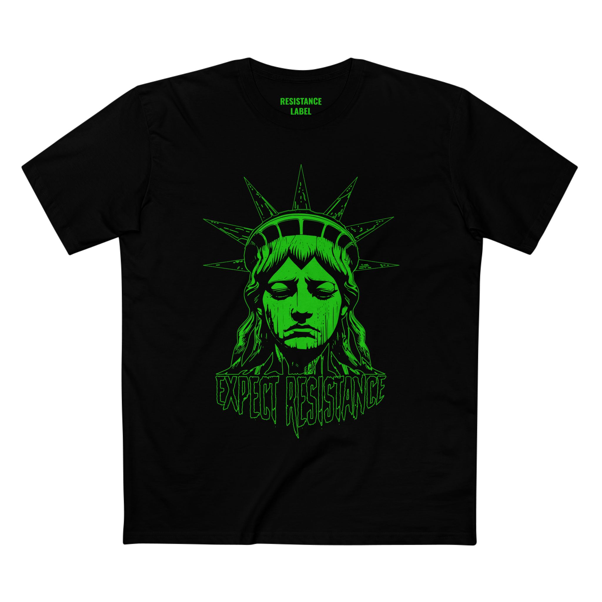 Expect Resistance T-Shirt | Black/Green - Image 3