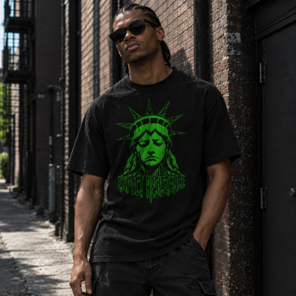 Expect Resistance T-Shirt | Black/Green