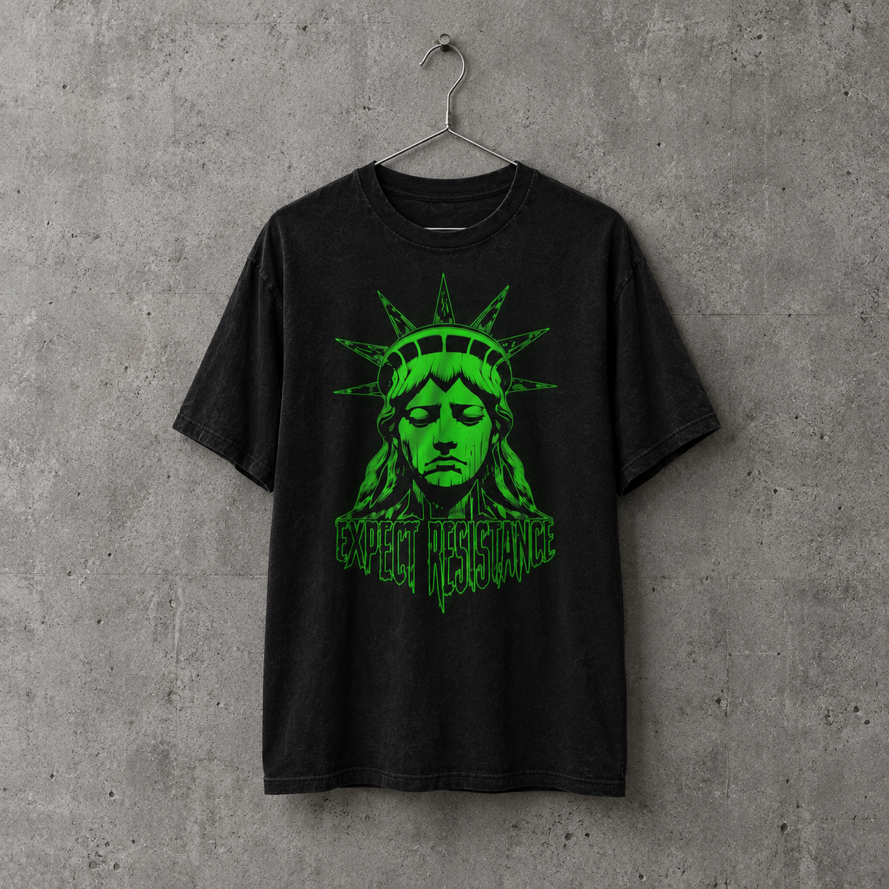 Expect Resistance T-Shirt | Black/Green - Image 6