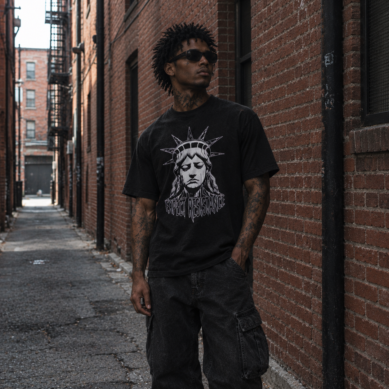 Expect Resistance T-Shirt | Black/White - Image 3