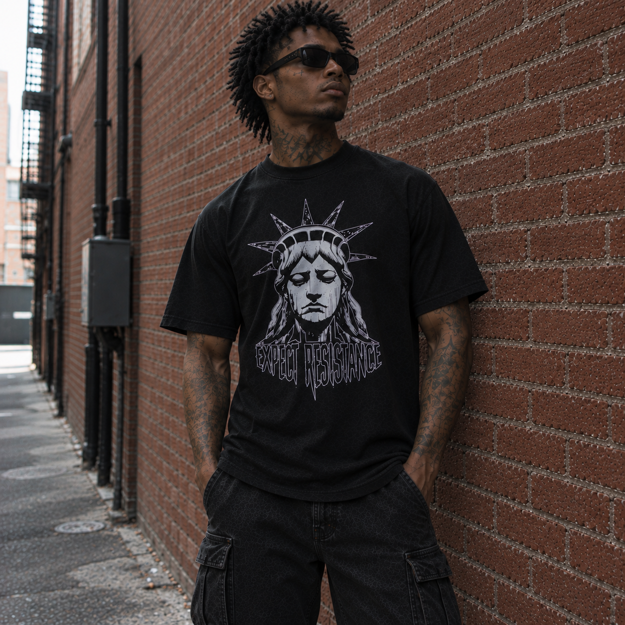 Expect Resistance T-Shirt | Black/White - Image 6