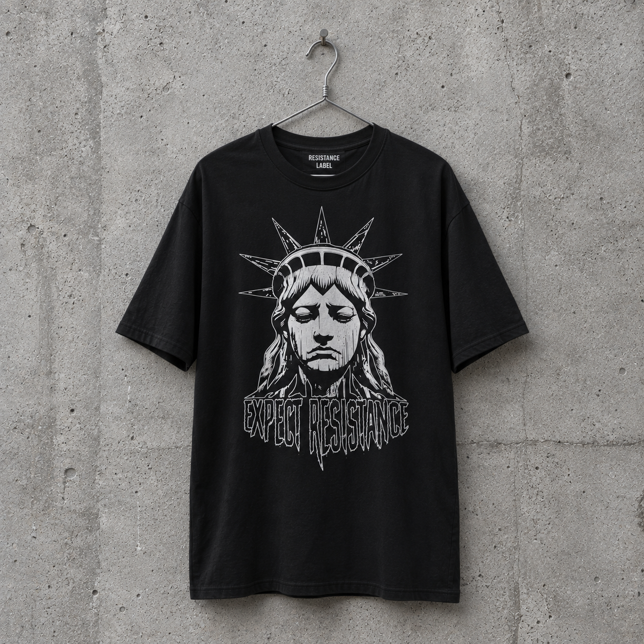 Expect Resistance T-Shirt | Black/White - Image 7
