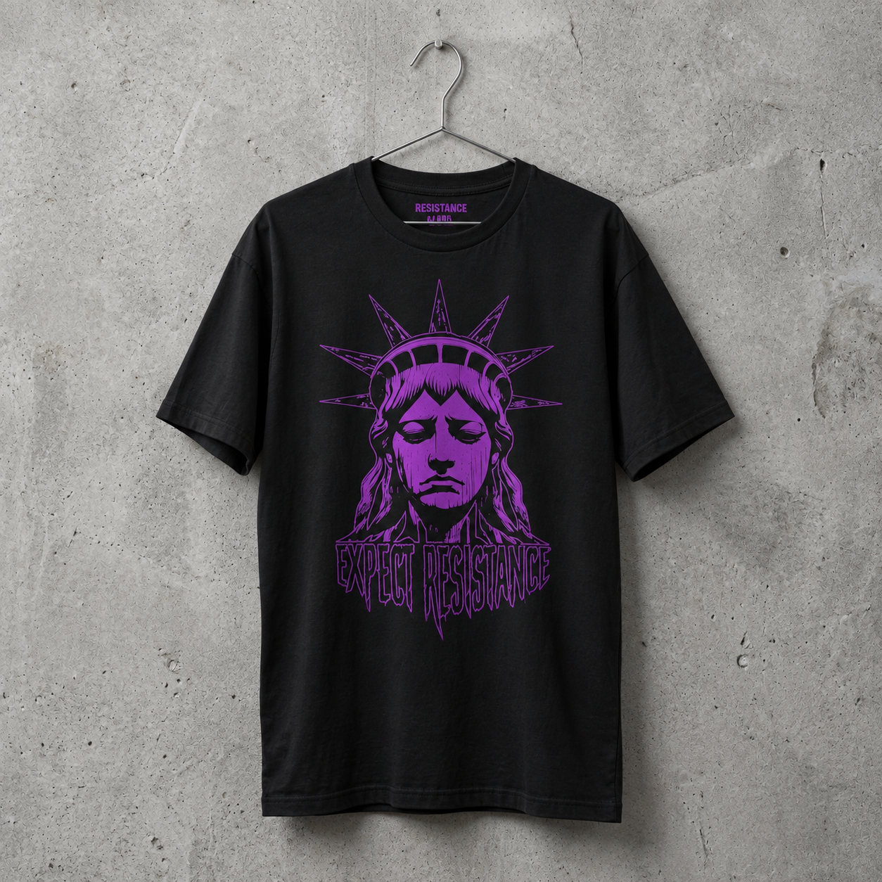Expect Resistance T-Shirt | Black/Purple - Image 5