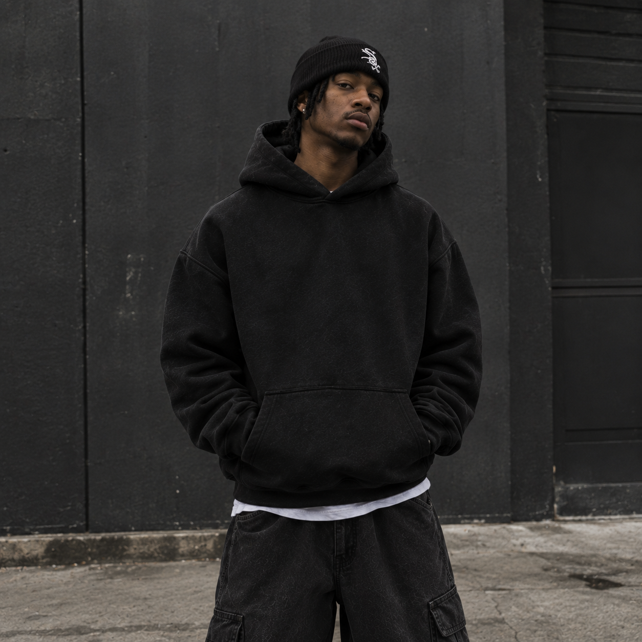 Icon Hoodie | Black/Red - Image 2