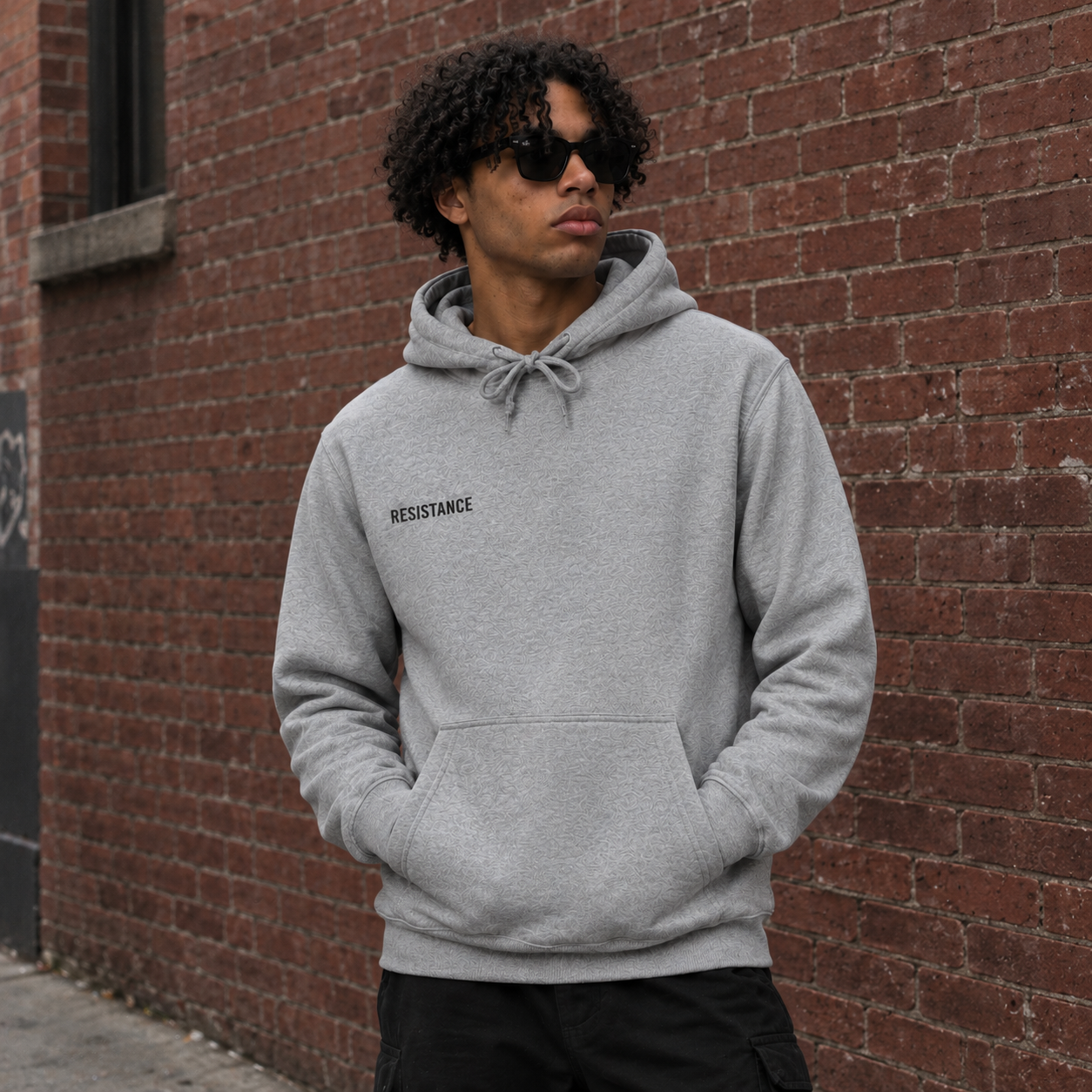 Resistance Chest Hoodie | Heather Gray